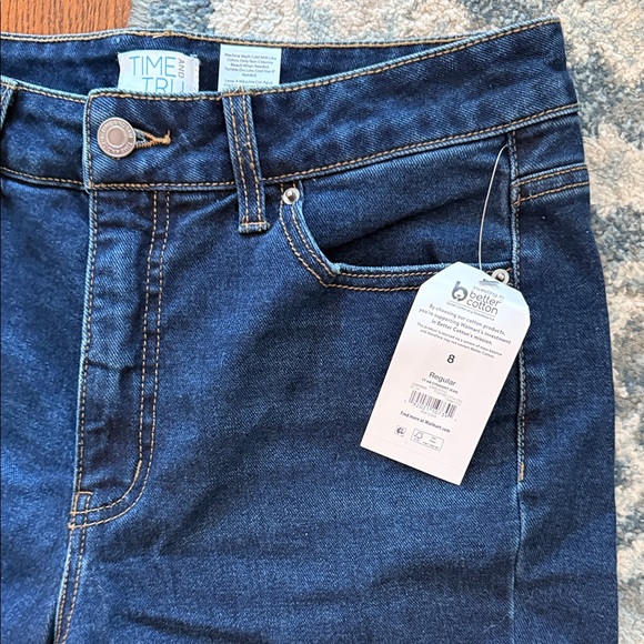 Time and Tru Navy Straight Leg Jeans - Picture 2 of 5